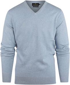 Steppin' Out Trui Cotton Cashmere V-hals Sky Blue