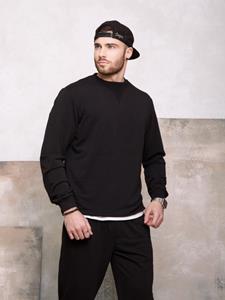Issa Plus gebreid herensweatshirt met manchetten 3XL groen