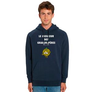 Monsieur Madame Herenhoodie - DE BESTE GROOTVADER 2 XS marineblauwe kleur