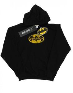 DC Comics Heren Batman Japans logo gele hoodie L wit