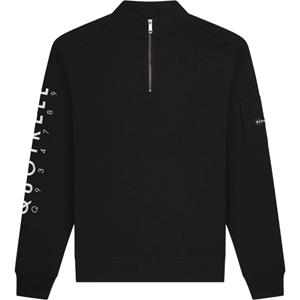 Quotrell Defender Halfzip Sweater Heren Zwart/Wit - 