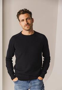 Sweater State Of Art Trui Structure Contrast Navy
