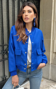 The Musthaves Soft Bomberjacket Kobalt