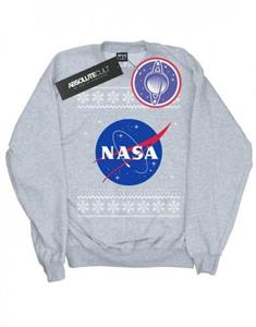 Klassiek Fair Isle-sweatshirt voor jongens van NASA 12-13 zwart