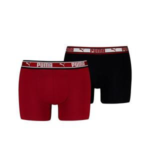 Puma Boxershorts Dual Logo 2-pack Burgundy-S
