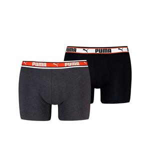 Puma Boxershorts Dual Logo 2-pack Black/Red-S