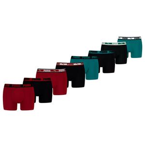 Puma Boxershorts 8-pack Burgundy / Seagreen-XL