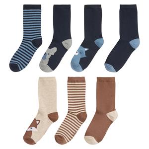 LA REDOUTE COLLECTIONS Set van 7 paar sokken dierenmotief