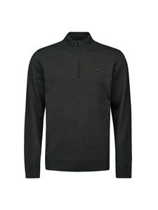 No Excess Pullover half zip 2 coloured melang dark grey