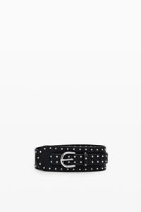 desigual Brede riem met studs - BLACK