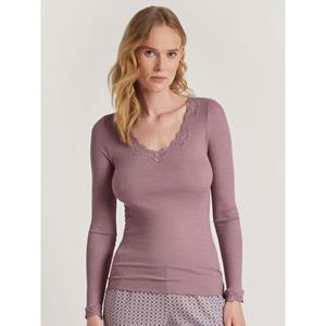 CALIDA Shirt met lange mouwen Richesse Lace met fijne kant aan de decolleté en mouwafwerking versierd
