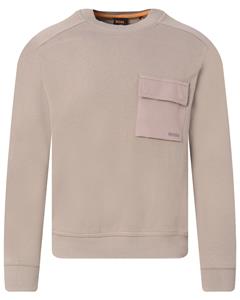 Sweater BOSS Trui Pocket Cargo Lichtbruin