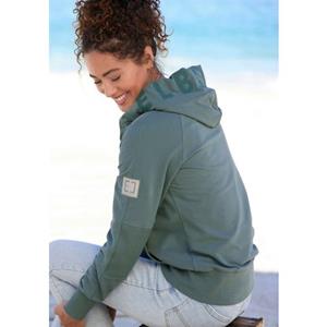 Elbsand Capuchonsweatvest Kelda met logo-stiksel op de capuchon, basic