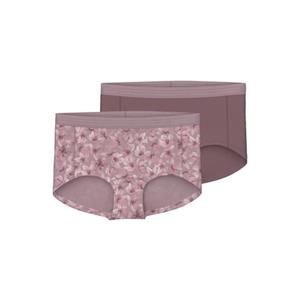 Name it meisjes hipster 2-pak - Mauve Flower - Roze katoenen meisjes onderbroeken