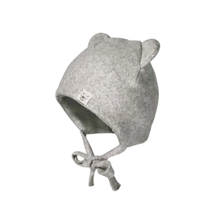 maximo - Baby-Mütze mit Öhrchen - Muts, grijs