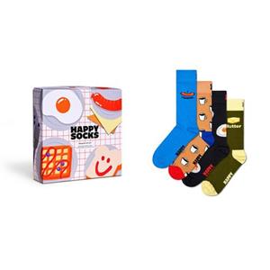Happy Socks Lange sokken met leuke ontbijt-motieven (Set van 4)