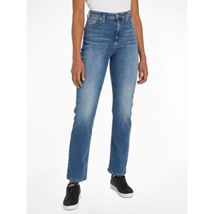 TOMMY JEANS Straight jeans Tommy Jeans JULIE - High Waist - Straight Jeans Rechtdoor gesneden denim jeans met hoge taille en Tommy logo-badge