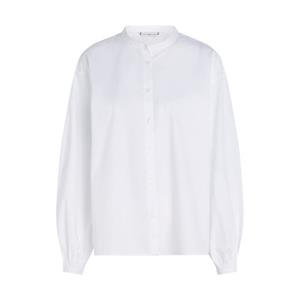 Tommy Hilfiger Blouse met lange mouwen COTTON V-NECK BALLOON LS BLOUSE