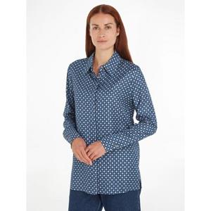 Tommy Hilfiger Overhemdblouse FOULARD REGULAR SHIRT met tommy hilfiger-logo