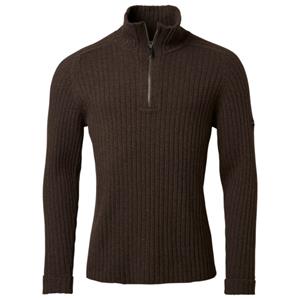 Chevalier - Antony Half Zip Wool Pullover - Wollen trui, zwart/bruin