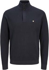 JACK&JONES Trui met schipperskraag halve rits, knopen