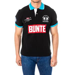 LA MARTINA Heren poloshirt met korte mouwen en reverskraag 2MPS47 XS zwart