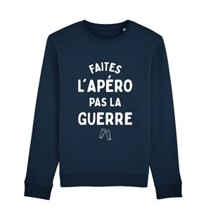 Enkr Herensweater - MAAK DE APERITOR NIET DE OORLOG XS marineblauwe kleur