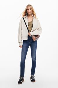 Rechte jeans met effen zakken