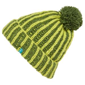 Tranquillo - Women's Gemusterte Wollmütze - Muts, olijfgroen