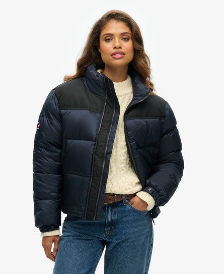 Superdry Vrouwen Sportstyle Code Pufferjas Blauw