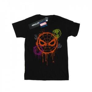 Marvel jongens Halloween Spiderman icon T-shirt 12-13 zwart