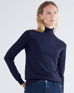 Summum Paris-7890 495 sweater turtle neck basic knit (7s5529) midnightblue