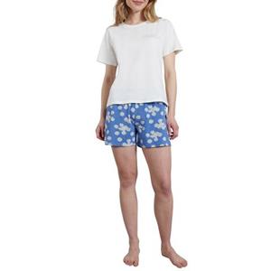 Tom Tailor Shortama met bloemig print op de broek (2-delig)