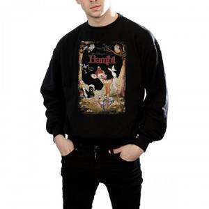 Bambi heren retro poster katoenen sweatshirt L zwart