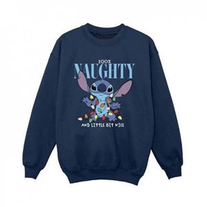 Disney Boys Lilo & Stitch Naughty & Nice Sweatshirt 12-13 zwart