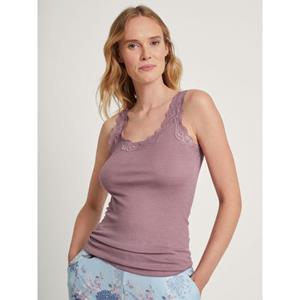 CALIDA Hemd Richesse Lace met elegante kanten afwerking aan de ronde hals en mouwuiteinden (1 stuk)