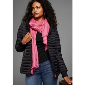 Laura Scott Sjaal Sjaal-doek met fijne franjes - nieuwe kleur champagne