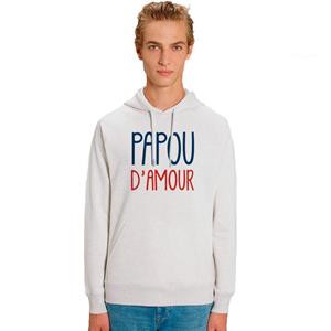 We are family Herensweater met capuchon - PAPOU D'AMOUR XS vuilwit