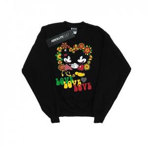 Disney jongens Mickey en Minnie Mouse Hippie Love Sweatshirt 12-13 wit