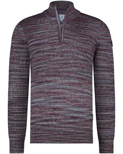 State Of Art Half Zip Trui Melange Bordeaux