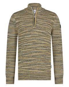 State Of Art Half Zip Trui Melange Geel