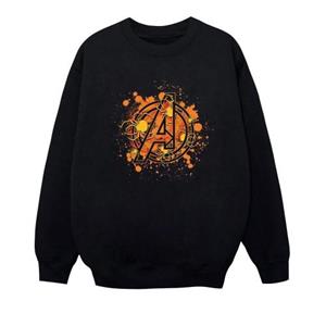 Marvel Boys Avengers Assembleer Halloween Spider-logo sweatshirt 12-13 zwart