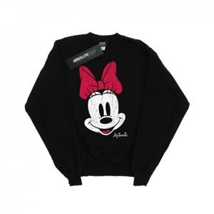 Disney jongens Minnie Mouse Distressed Face Sweatshirt 12-13 zwart