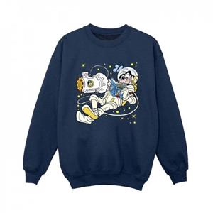 Disney Boys Goofy Reading In Space Sweatshirt 3-4 Years zwart