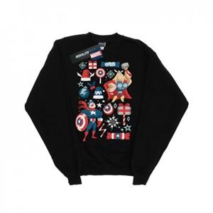 Marvel Boys Thor en Captain America kerstdagsweater 12-13 zwart