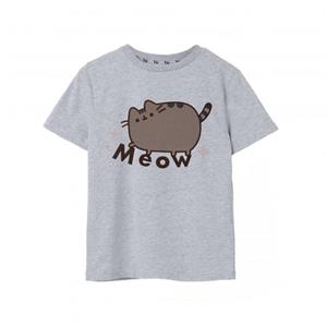Pusheen meisjes Miauw T-shirt 7-8 Years grijs