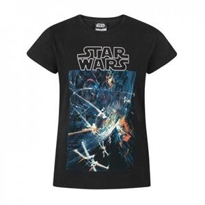 Star Wars Girls Death Star Short-Sleeved T-Shirt 5-6 Years zwart