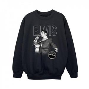 Elvis Boys Logo Portret Sweatshirt 12-13 zwart
