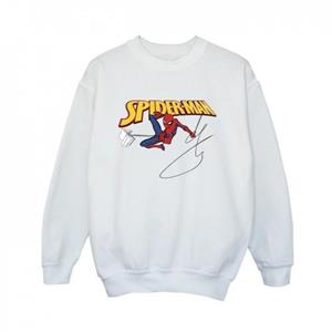 Marvel Boys Spider-Man met een boek-sweatshirt 9-11 Years wit