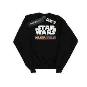 Star Wars jongens het Mandalorian logo sweatshirt 9-11 Years wit